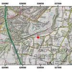 Topographic map with hillshade of the area around the Well House Inn. BGS © UKRI.