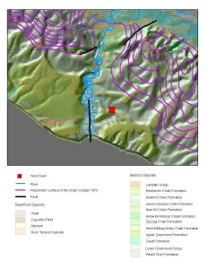 Geological map of the area around Westdean No.3. BGS © UKRI.