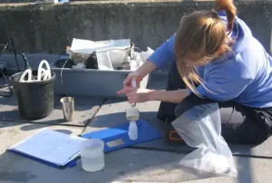 Sampling Magnesian Limestone. BGS © UKRI.