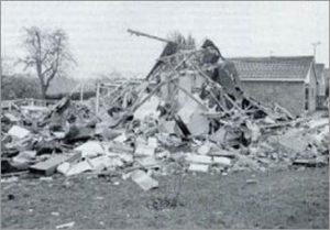 A house destroyed by methane explosion at Loscoe, Derbyshire. BGS © UKRI.