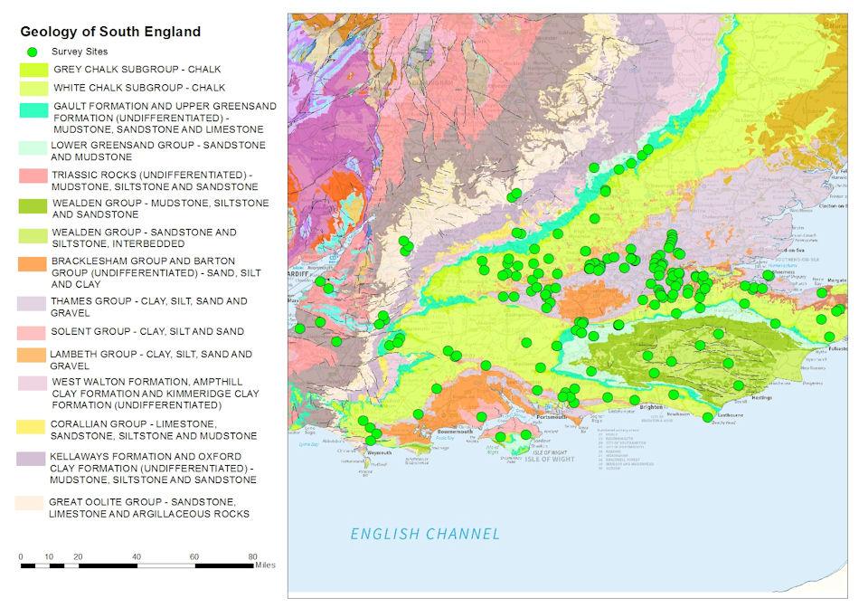 geological map of southern england