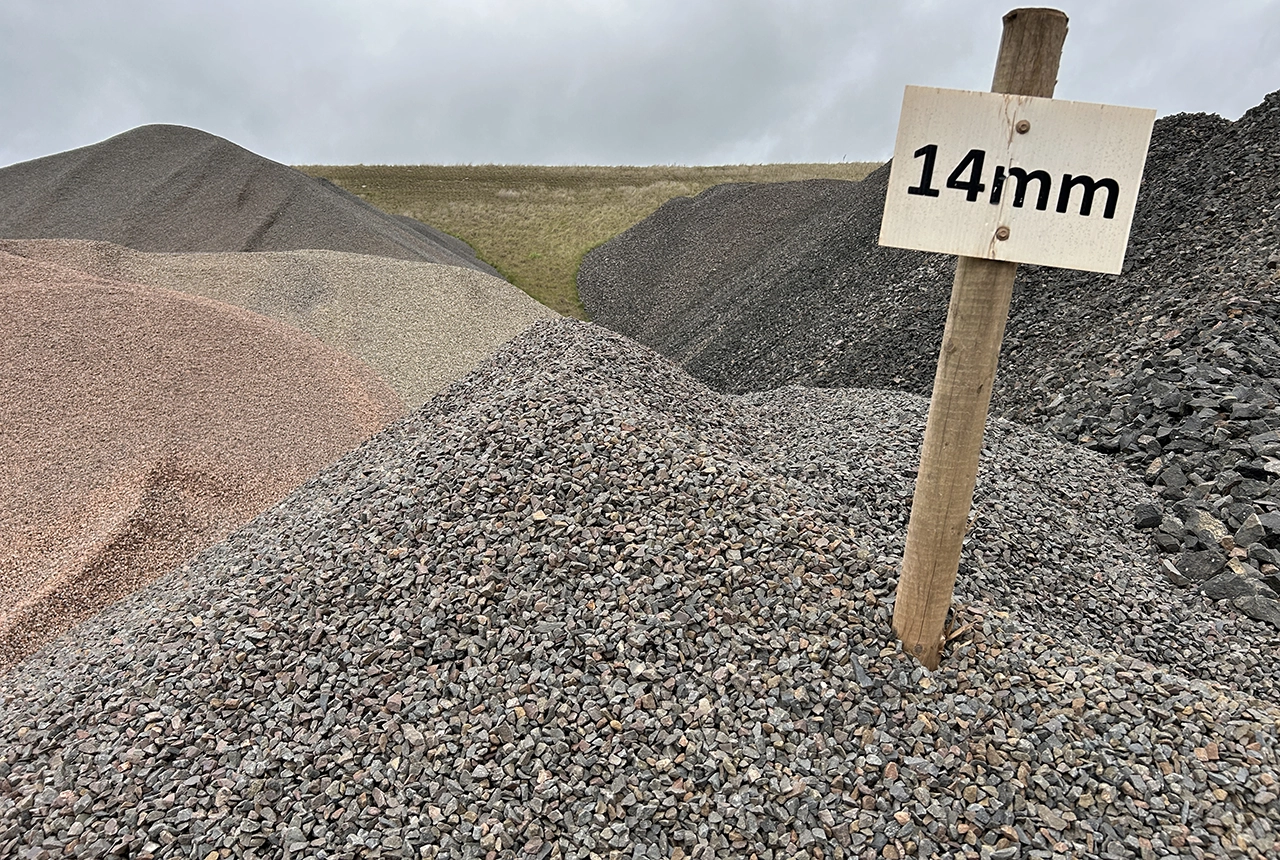 Graded aggregates, Roan Edge quarry, BGS © UKRI