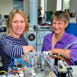 Dr Angela Lamb and Professor Jane Evans in the isotope laboratory.