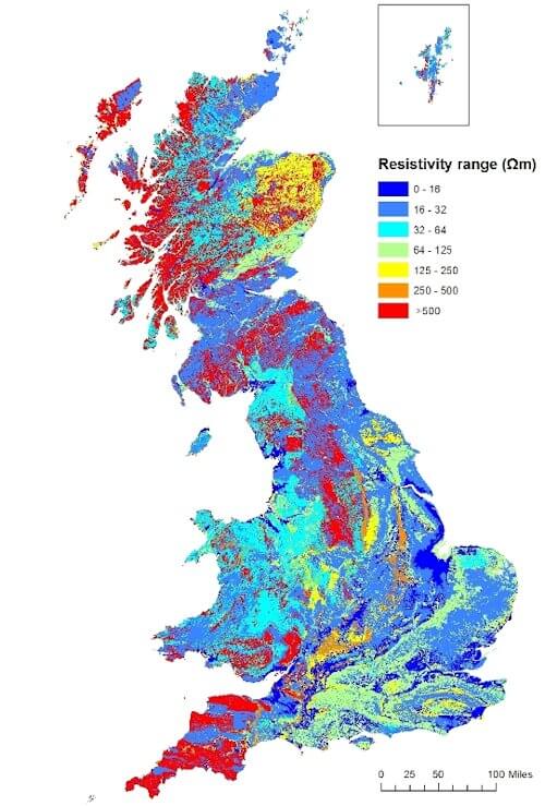 BGS UK Resistivity map