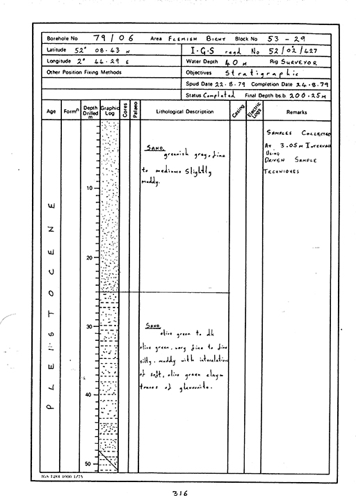 example borehole log