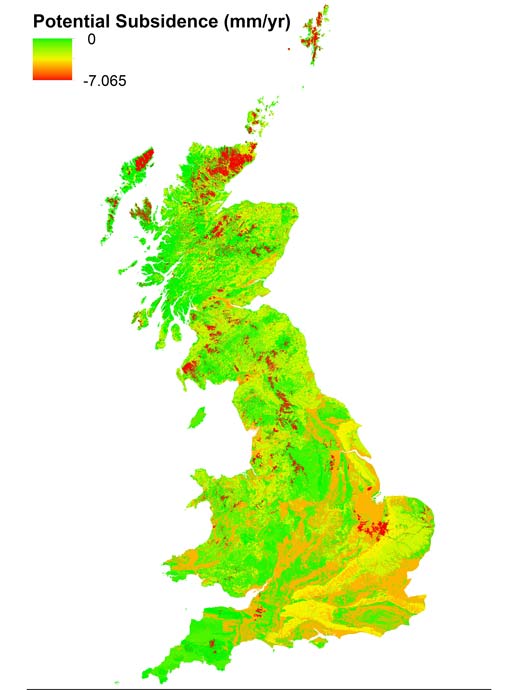 Potential rates of natural subsidence