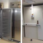 Cooled incubators and walk-in freezer room
