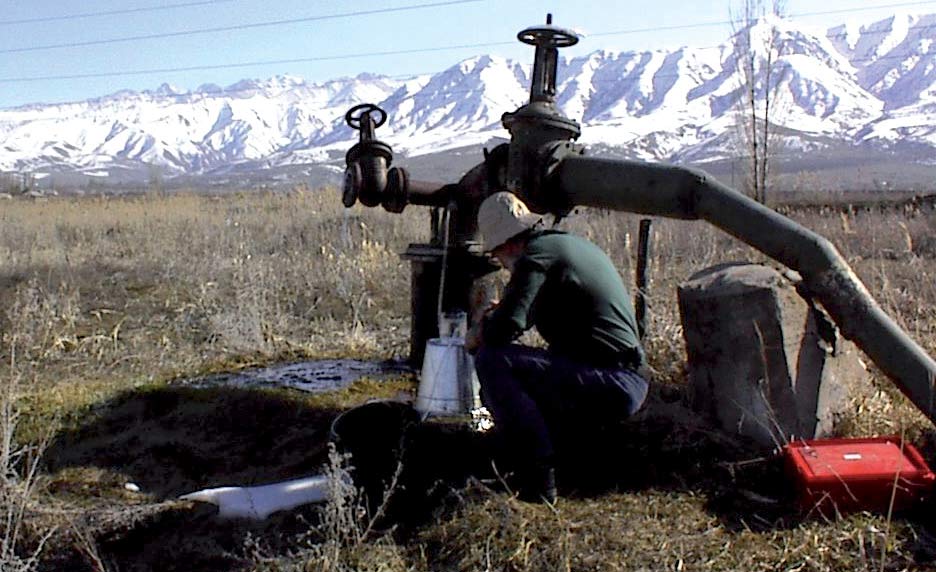 Groundwater sampling Kyrgyzstan