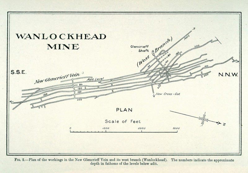 Wanlockhead mine plan, Dumfriesshire. P528149