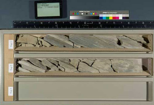 Borehole core sample photographs