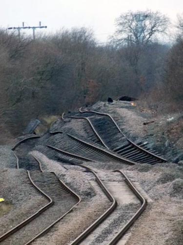 Photos of the Hatfield Colliery landslide, taken on the 23rd of February 2013.