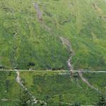 Rest and Be Thankful slope showing landslides from 2007, 2009, 2011 and 2012.