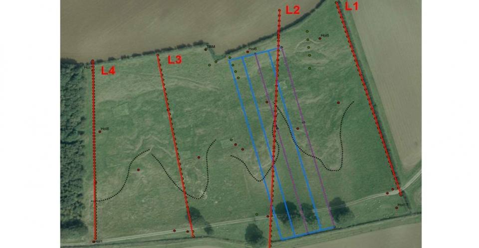 aerial photo of the Hollin Hill landslide