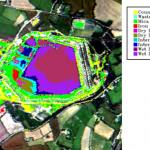 Mine waste map at Wheal Jane mine