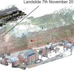 Extent of LiDAR survey in Berry Hill Quarry showing the landslide of November 2019. The LiDAR survey was carried out after the landslide debris had been removed © BGS. N.B. This survey was carried out after the landslide debris had been removed.