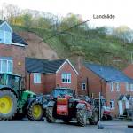 View of the Berry Hill landslide and disused quarry slope taken from Bank End Close © BGS.