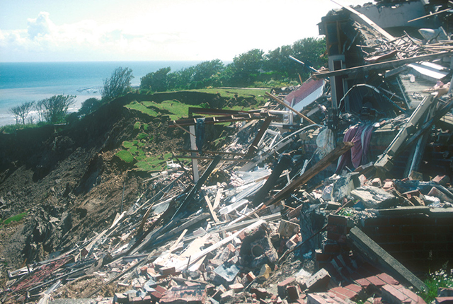 Debris from the hotel.