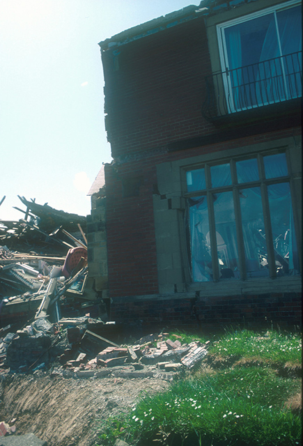 Damage to the hotel.