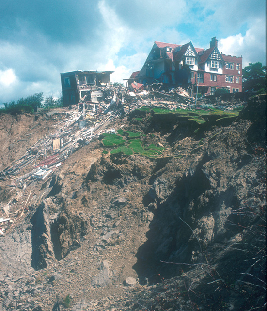 Holbeck Hall Hotel landslide.