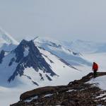 BGS scientist collecting samples from Mt Holt for cosmogenic dating to help determine the rate of thinning of the West Antarctic Ice Sheet since the Last Glacial Maximum.