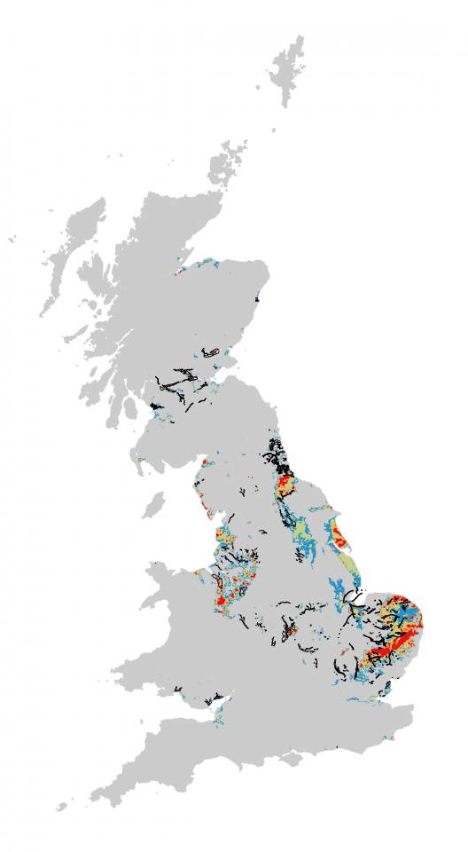 Buried valleys coverage map