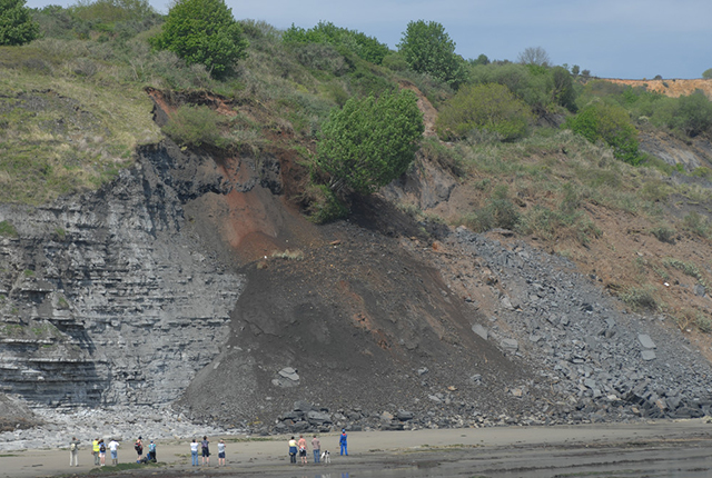 The active part of the Black Ven landslide observed during this survey.
