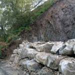 The completed remediation work at the landslide site at map location 2 west of Blubberhouses.