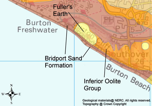 Geology of Burton Bradstock area.