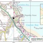 Figure 1 Location of Cayton Bay, North Yorkshire. The black point marks the position of the backscarp. National Landslide Database ID 6882/1 and 6882/2.