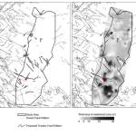 Maps showing (a) known faulting in the carboniferous strata underlying the Sherwood sandstone outcrop and that faulting identified from the 'Coal Abandonment Plans' where the throw is >70 m and (b) how the identified faulting pattern in the carboniferous.