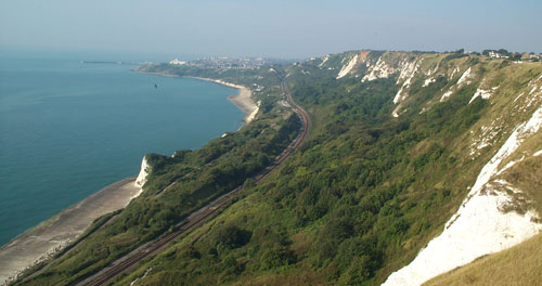 Figure 1 The Folkestone Warren Landslide (Photograph taken September 2002