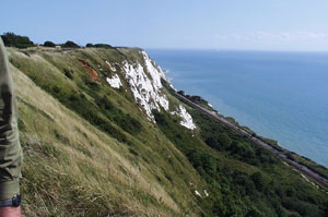 Folkestone Warren landslide east.