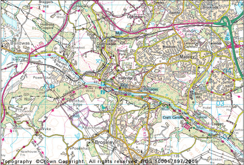 Figure 3 Ironbridge Gorge map.