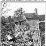 Figure 4 Pear Tree Cottage, damaged by the 1952 Jackfield landslide and demolished the following year (Manchester Guardian, 10th April 1952).