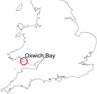 Oxwich Bay, Gower Peninsula location map.