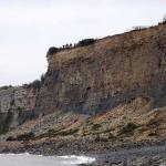 View of the October 2011 rock fall, looking west.