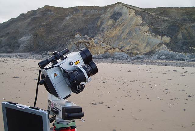 Terrestrial LiDAR in action at Sidestrand.