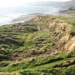 Figure 1 Evans Cliff Landslide, a landslide on the western flank of Stonebarrow Hill.