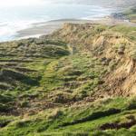 Evans Cliff Landslide, a minor slip on the western flank of Stonebarrow Hill.