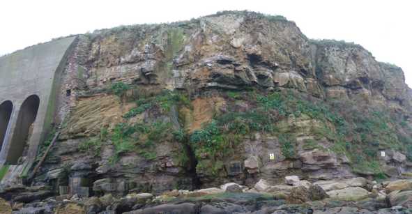 Pen Bal Crag headland; north-east face.