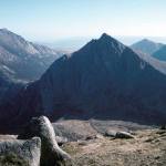 North Goatfell. Goatfell and Cir Mhor from Caisteal Abhail, Arran, Scotland.