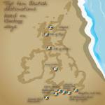 Top ten British coastal destinations based on iGeology usage.