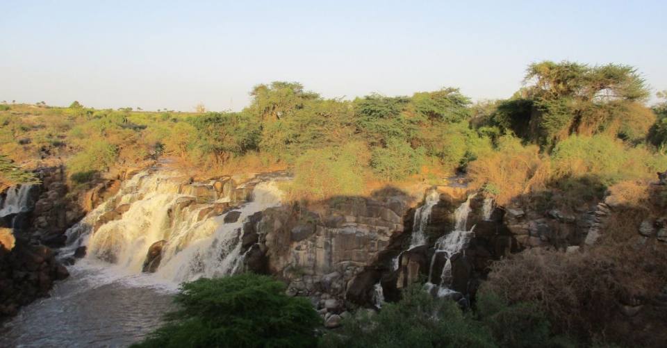 Awash River in Ethiopia at the Awash Falls during the dry season (March 2019)