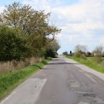 Several phases of repair to a road in Lincolnshire that had suffered ground movement.