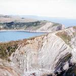 Purbeck limestone at Stair Hole, Lulworth Cove, Dorset.