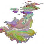 The UK subsurface as shown in the National Geological Model (UK3D).