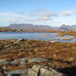 View of Ben More Coigach and Stac Pollaidh, from Beinn Eilideach, 4km south-east of Ullapool.