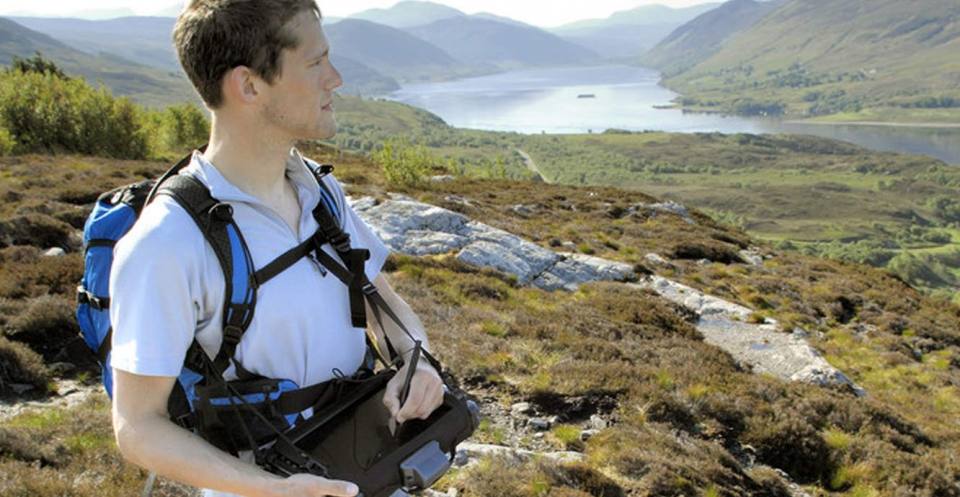 BGS Geologist out in the field