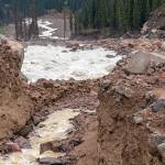 Riverbed after mudflow in the mountains. Photo credit kiwisoul.