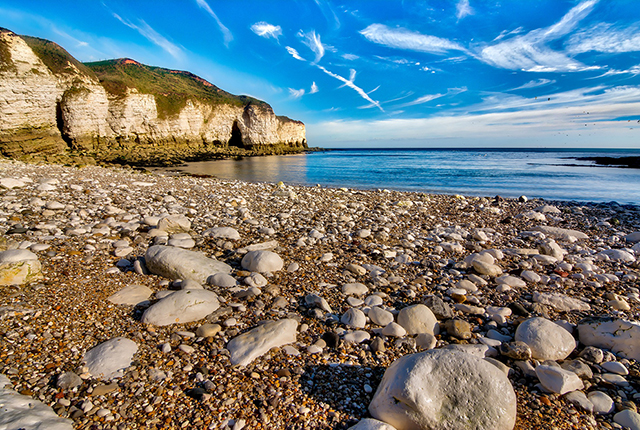Beach with pebbles and chalk. Image by Tim Hill from Pixabay